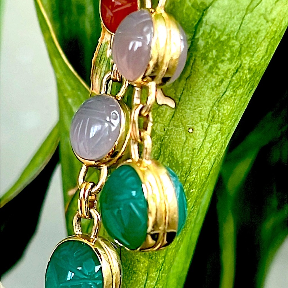 14 karat gold Scarab earrings Earrings - Picture 3 of 10